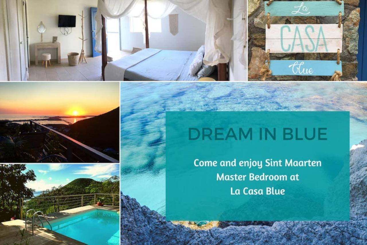 Aquamarine, Private Room In Villa Casa Blue Pool Sea View Koolbaai Dış mekan fotoğraf