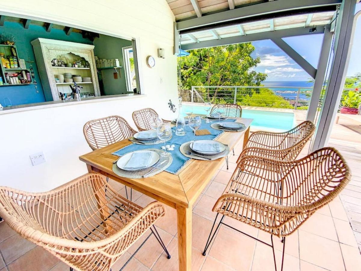 Aquamarine, Private Room In Villa Casa Blue Pool Sea View Koolbaai Dış mekan fotoğraf
