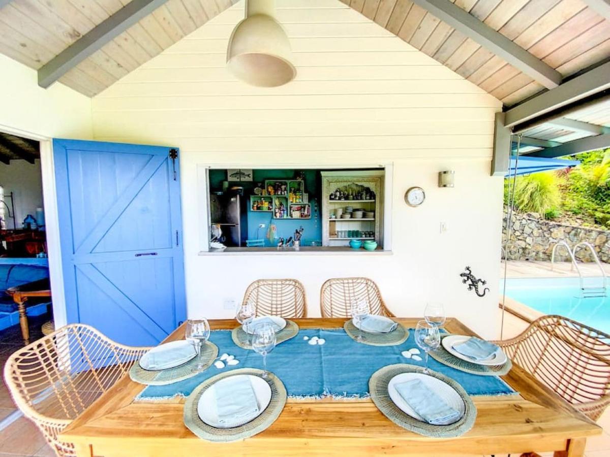 Aquamarine, Private Room In Villa Casa Blue Pool Sea View Koolbaai Dış mekan fotoğraf